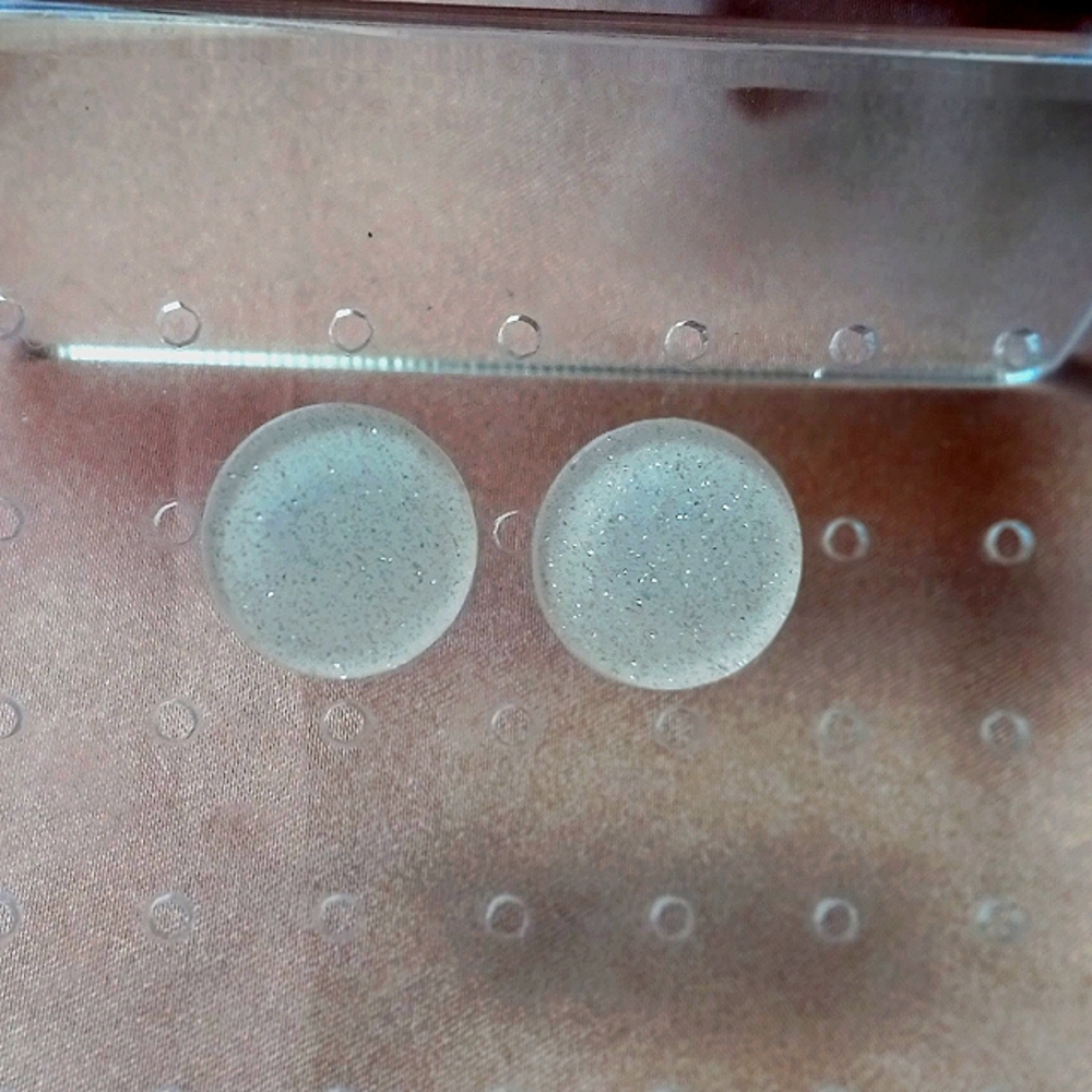 Circle Glitter Earring Studs!!!